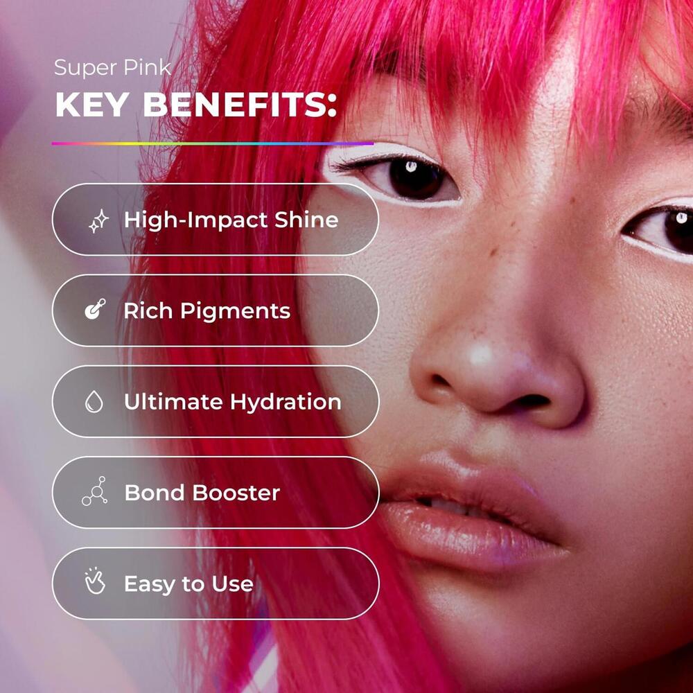 XMONDO Color Super Pink Hair Dye Healing 8 fl oz Vegan Semi-Permanent - Picture 5 of 12